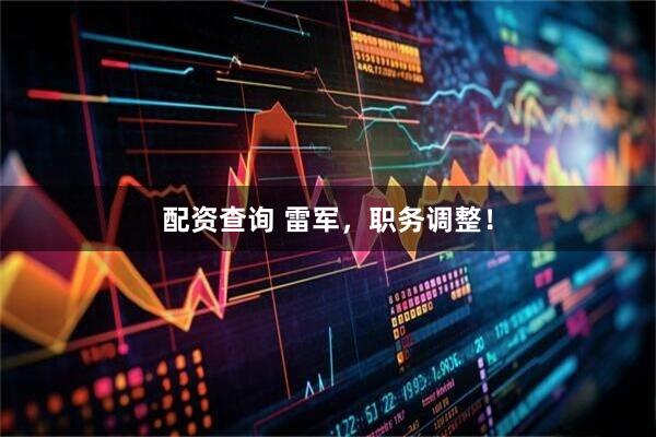 配资查询 雷军，职务调整！