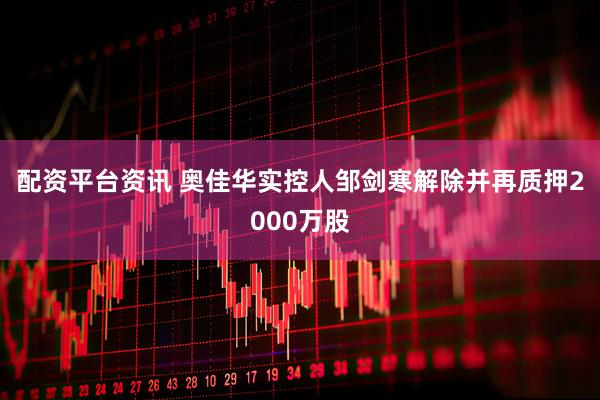 配资平台资讯 奥佳华实控人邹剑寒解除并再质押2000万股